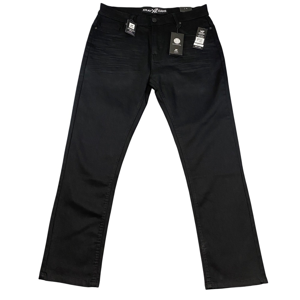 XRAY Jeans Mens Slim Fit Commuter Pants Black Stretch 34x30 New with‎ Tags